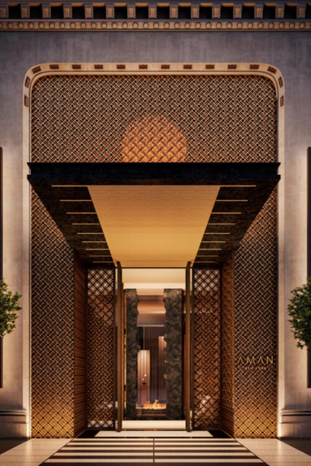 Entrance of Aman Hotels and Resorts NYC Club